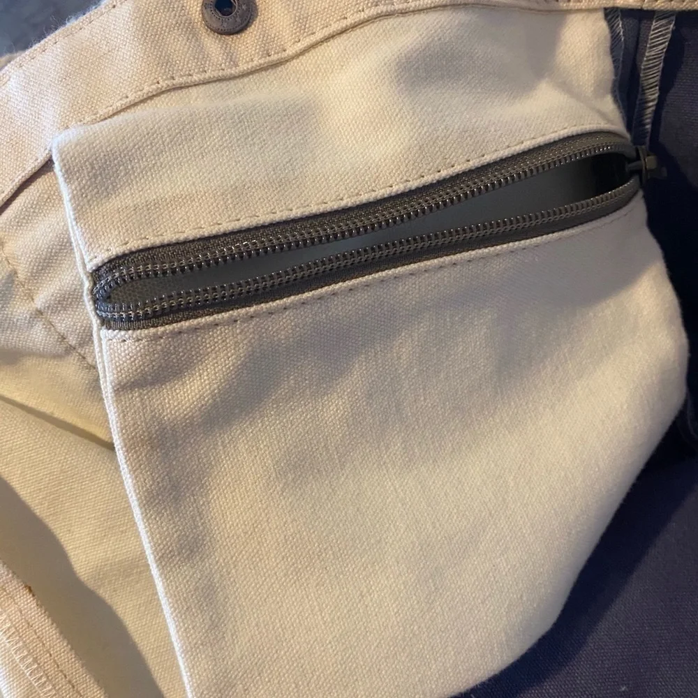 WestElm Market Divided XL Laundry Tote Blue Combo​​​​​​​​